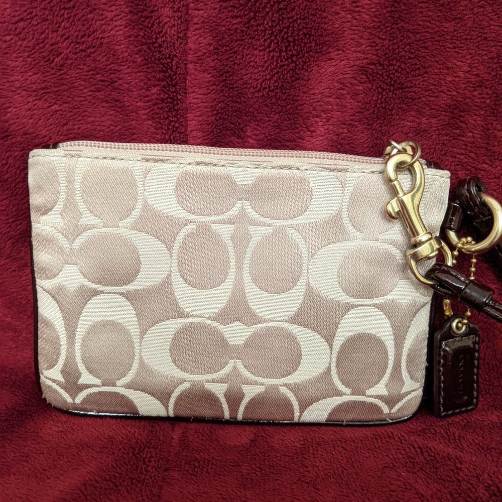 Coach Collette Signature Python Wristlet - Picture 2 of 4